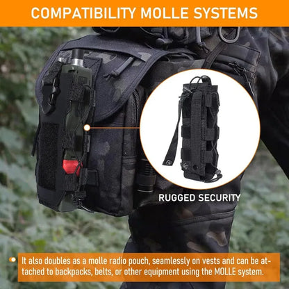 Molle Water Bottle Pouch Radio Holster Waist Pack Outdoor Sport Fishing Camping Hunting Hiking Travel Canteen Kettle Holder Bag