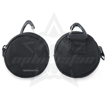 OPHIDIAN Outdoor Leisure Men's Coin Purse Portable Mini Coin Bag Key Bag Waist Bag Round Small Wallet Zipper Wallet