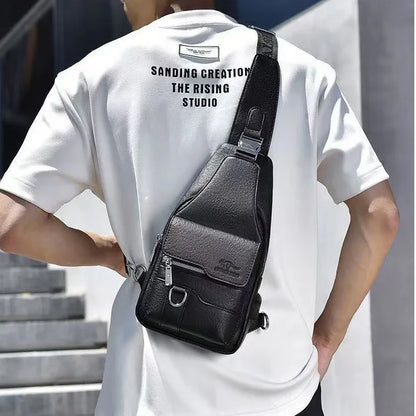New Men's Chest Bag Fashion High Quality Solid Color Crossbody Bag Advanced Versatile Multi Functional Sports Crossbody bag