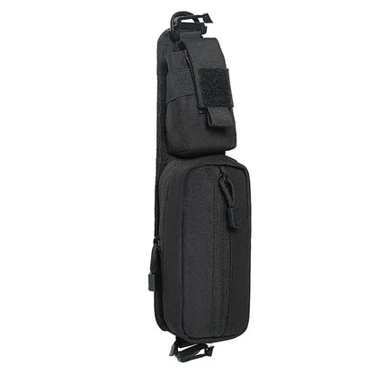 Backpack Shoulder Strap Pouch MOLLE EDC Organizer Bag for Flashlight Keys Small Tools Hiking Camping Travel