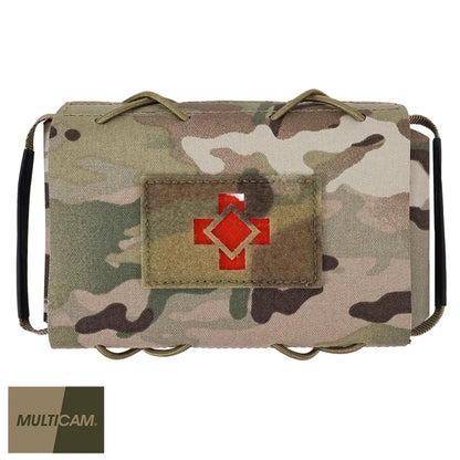 SINAIRSOFT Tactical Molle Ifak Pouch 500D Nylon Water-Resistant Medical First Aid Pouch with Red Cross Patch for Vest Backpack