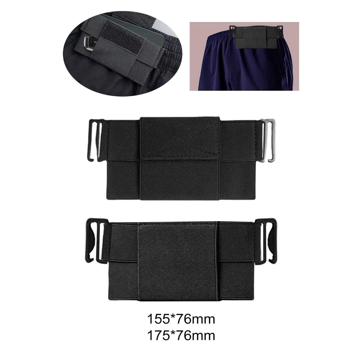 Invisible Wallet Waist Bag Fanny Pack Clip on Belt Waist Pouch Belt Wallet