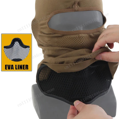 /Tactical Venom Balaclava V1 Breathable Full Face Mask with Steel Mesh Protection Airsoft Paintball Combat Shooting Hunting Gear