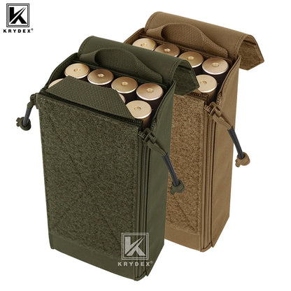 KRYDEX Tactical Shotgun Shell Holder Pouch 24 Rounds Cartridge Bag 8 Guage 12 Guage Molle Ammo Pouch Hunting Accessories