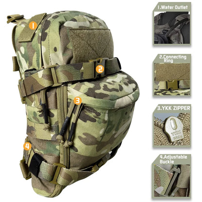 500D Nylon tactical Vest Pouch Mini Hydration bag Hydration Backpack Assault Molle Pouch  Sport Water BagD