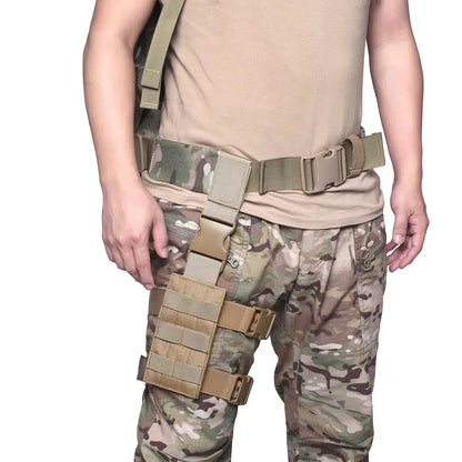 Adjustable Tactical Drop Leg Platform MOLLE Webbing Universal Right Left Leg Mount For Holster Gear Quick Release Buckles