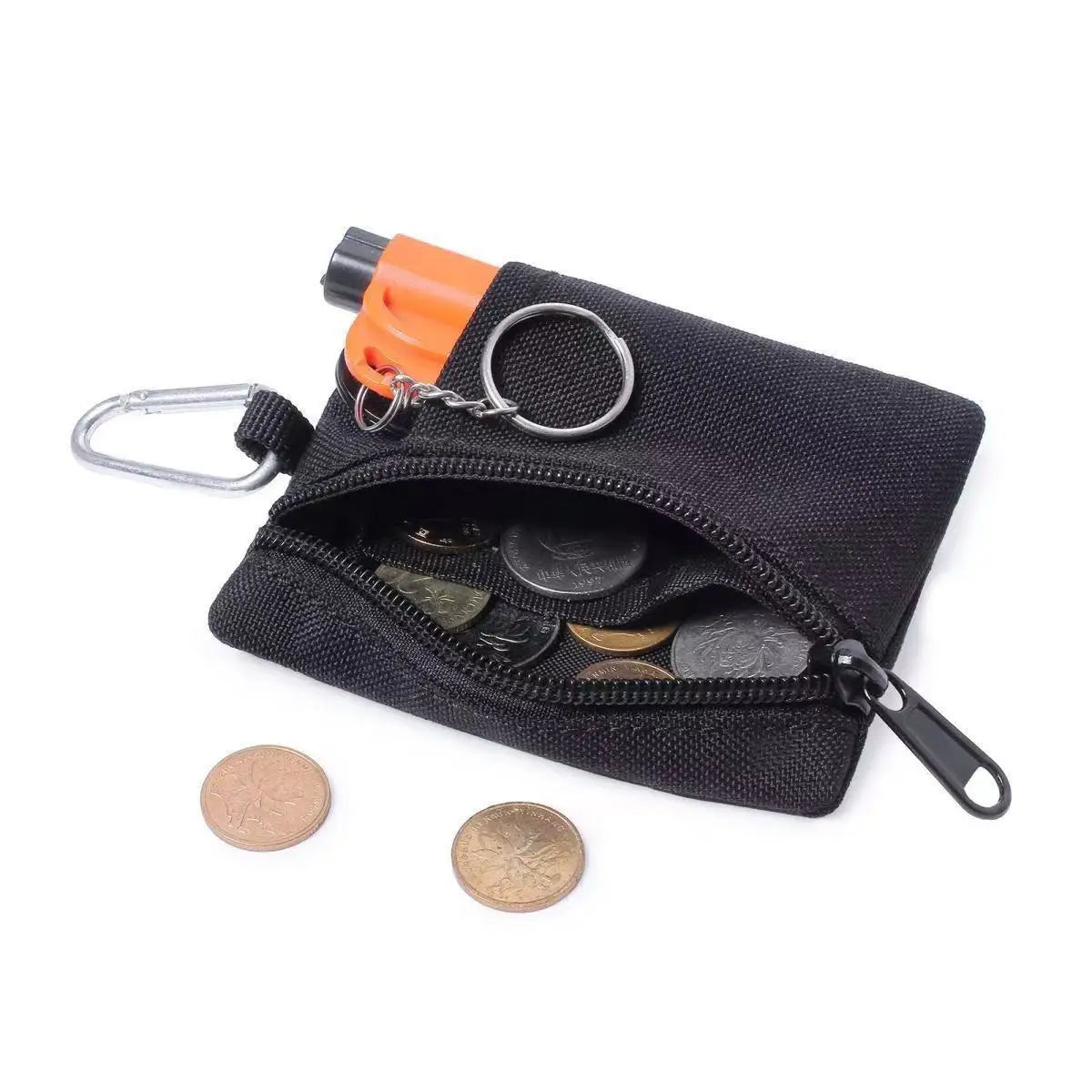 Outdoor Key Bag Coin Purse Sports EDC Toolkit Zipper Bag Wallet Keychain Zipper Pocket Portable Mini Purse Bag With Hook