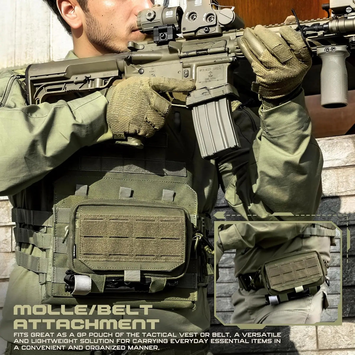 3pcs/set Tactical Molle Admin Pouch Outdoor Sports EDC Bag Utility Laser Cut Emergency Tool Pouch First Kit Storage Bag