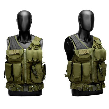 Adjustable Combat Body Armor Vests Molle Tactical Vest Security  Security Hunting Army Outdoor CS Game Airsoft Training Jacket