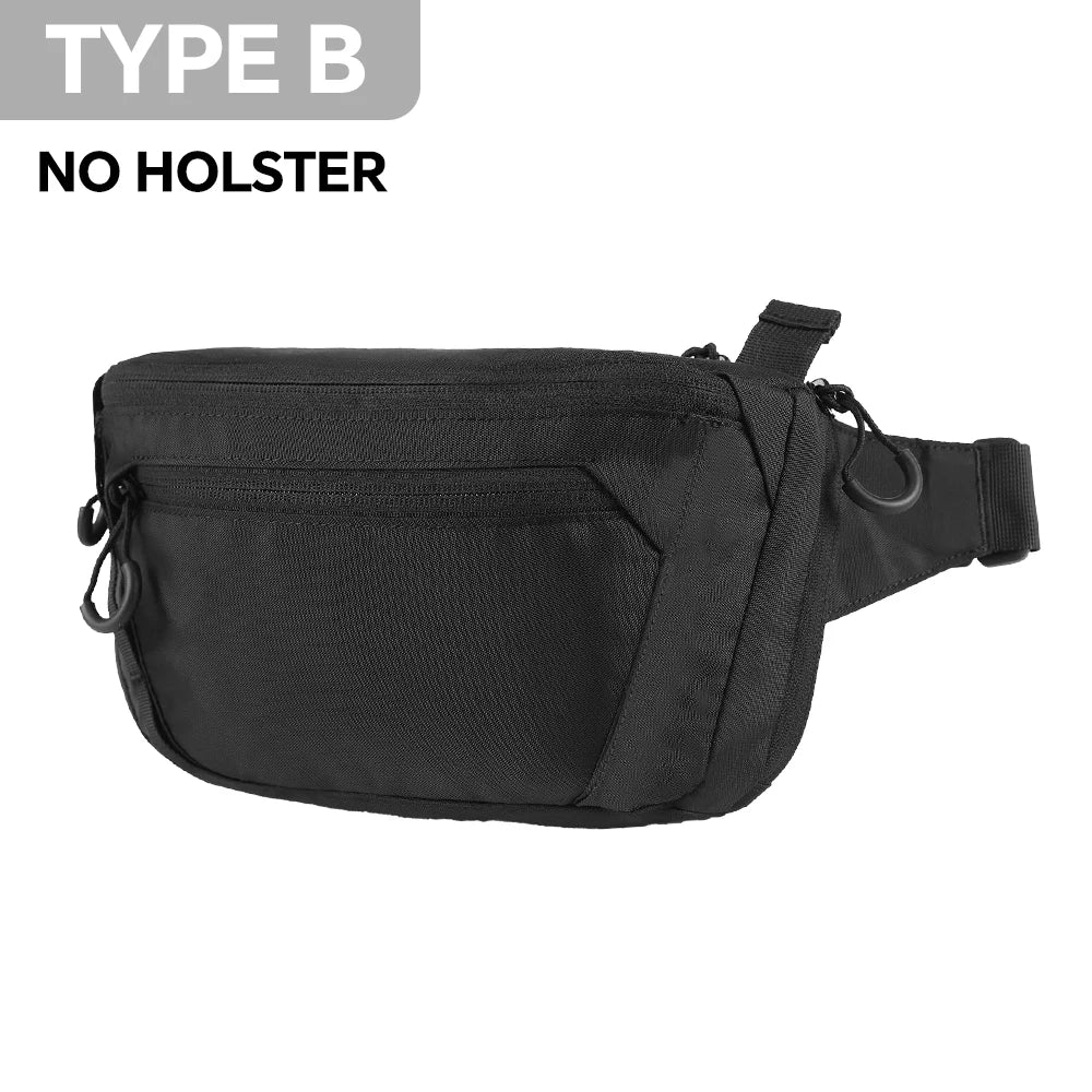 Tactical Waist Bag Concealed Carry Gun Bag Quick Access Handgun Bag Adjustable Waist Belt Fanny Pack with Gun Holster Outdoor
