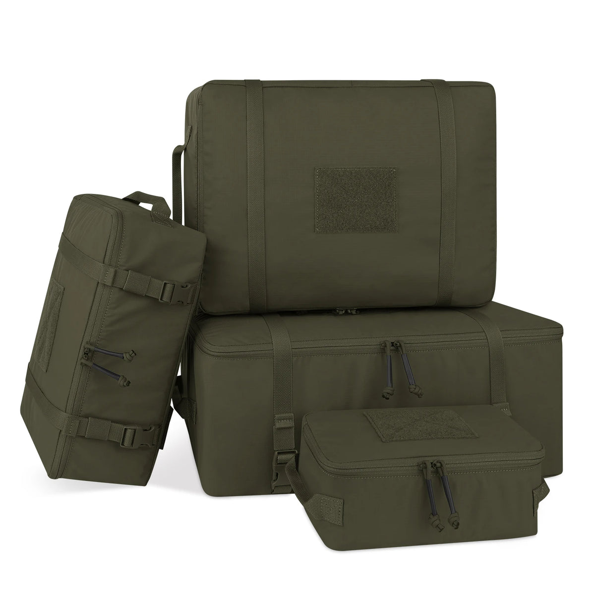 KRYDEX Tactical Travel Packing Organizer Pouch 70D Nylon Packing Cubes Waterproof Luggage Bags YKK Zipper 4pcs set