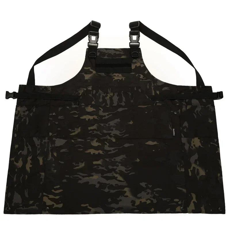 Unisex Tactical Vest Apron Pinafore Camouflage Technician Mechanic Sleeveless Apron Combat Gear Multi-pocket Apron