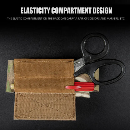 IFAK Tactical Tourniquet Pouch Holder Trauma Shears EMT Storage Bag EDC Flashlight CAT Medical Scissor Molle Belt Pouch