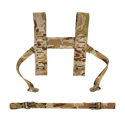 Multicam SS MK4 Laser Cut H-Strap Tactical Chest Strap MK4 MK5 34A Chest Hanging Shoulder Strap Airsoft Chest Rig Gear