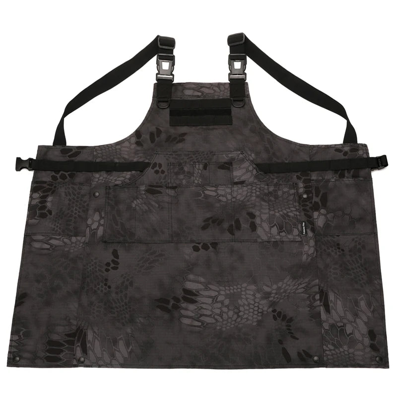 Tactical Vest Apron Combat Gear Multi-pocket Apron Unisex Sleeveless Technician Mechanic Camouflage Apron