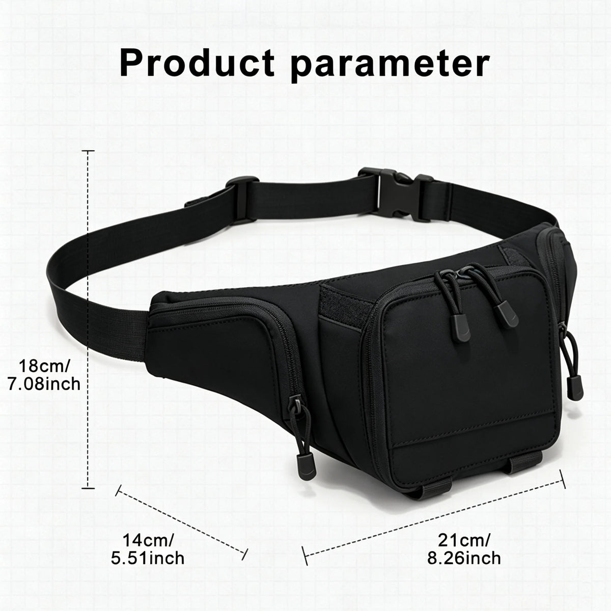 Tactical Fanny Pack Quick Release Gun Bag Concealed Carry Pistol Holster Bag Hidden Gun Pouch 9mm Handgun EDC Waist Pack
