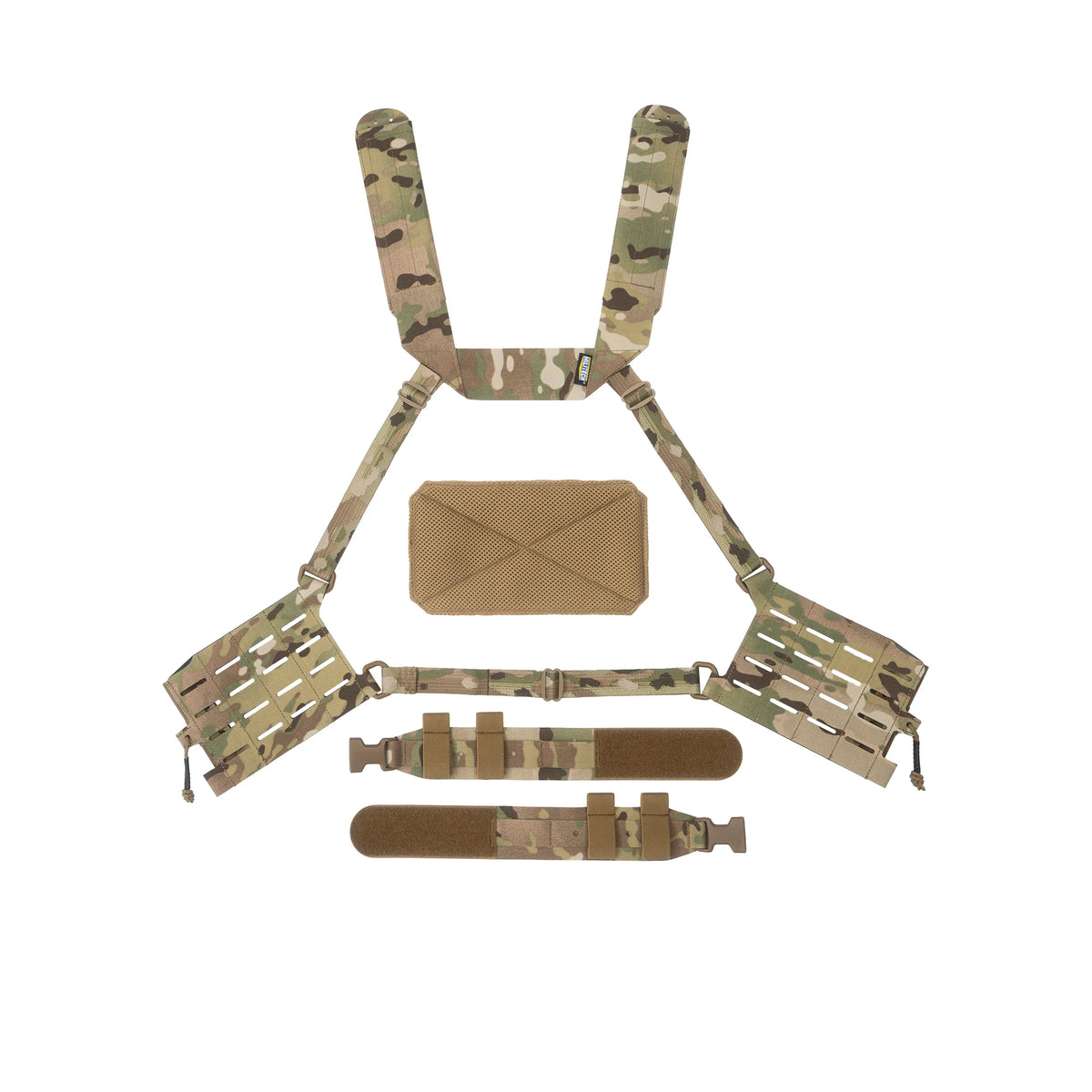 MILITECH Harness Chest Rig Kit For ARC V2 Plate Carrier Tactical Vest Placard