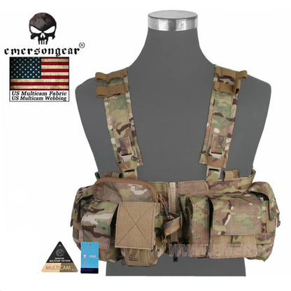 Emerson Tactical MF Style UW Gen V Split Front Chest Rig Lightweight Detachable W Zipper Buckle