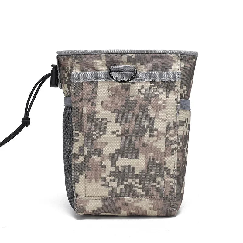1Pcs 19x12x6cm Waterproof Nylon Camouflage Outdoor Molle Waist Pack Recycle Dump Drop Pouch for Hiking Hunting EDC Accessories