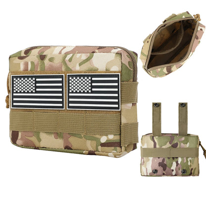 Multi functional hunting accessory bag MOLLE system vest sub bag outdoor EDC storage small bag camouflage tool kit