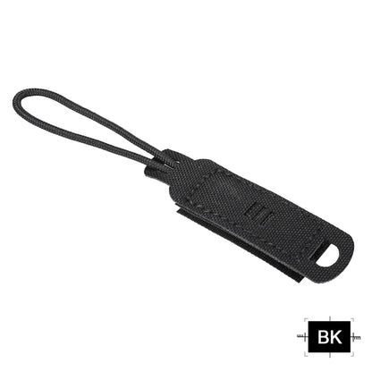 Tactical Zipper Pulls Hook and Loop Backpack Tab Handle Cord Molle 500D Nylon Laser Cut Hunting Bag Accessories
