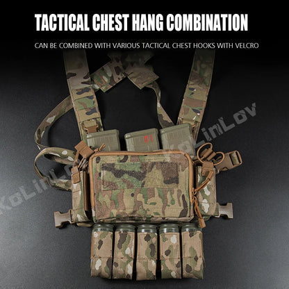 M203 Grenade Sub Pouch 5 Round 40MM Banger Hanger Chest Rig Abdominal Tactical Vest Plate Carrier Accessories