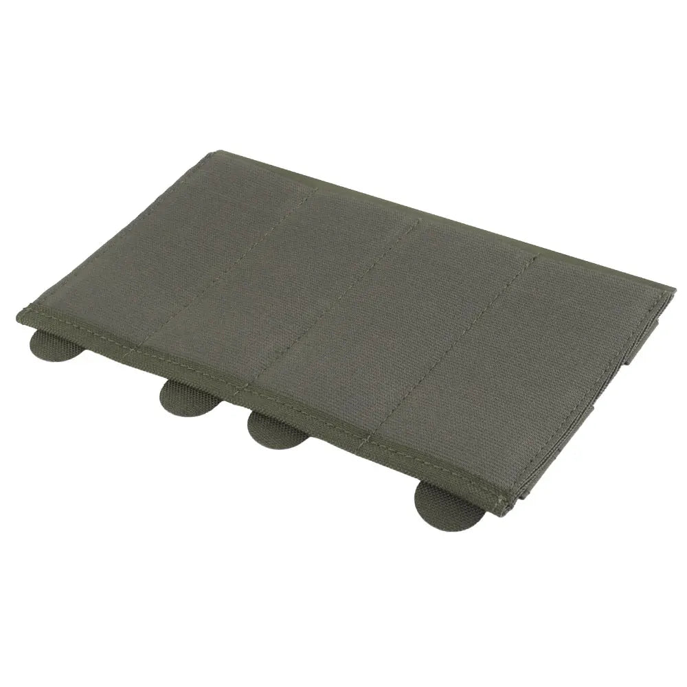 Lightweight 5.56/9mm Quadruple Mag Pouch Elastic Retention System MOLLE Modular Mount Multi-Gear Fit Shooting Hunting Training