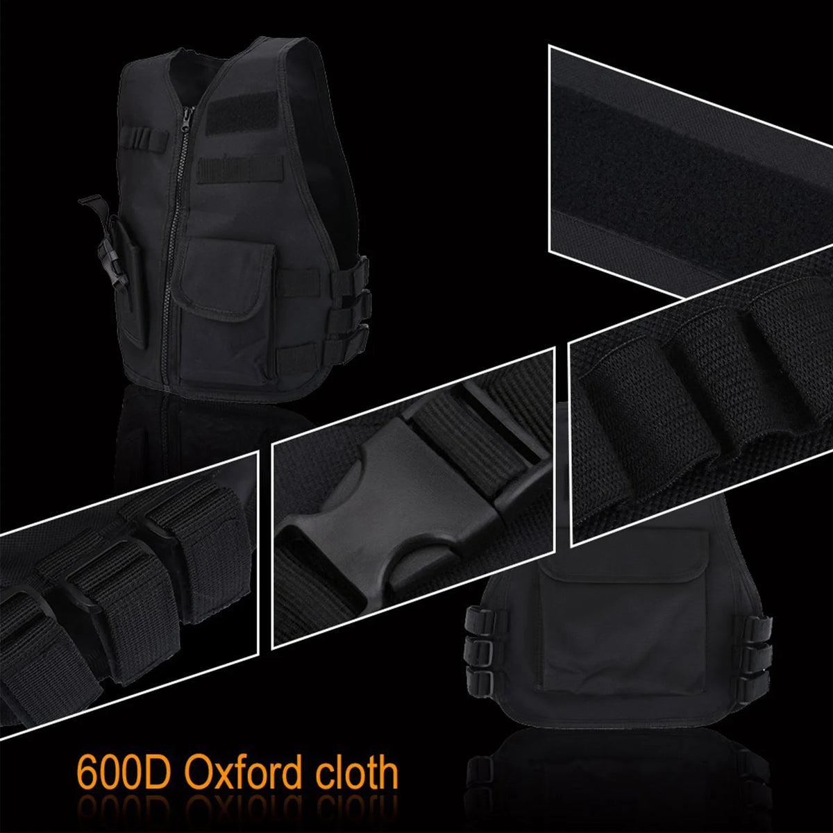 Boys Vest Kid Adjustable Vest Tactic Breathable Children Kids Protective Waistcoat for Outdoor Hunting  Games Tactical Equipment