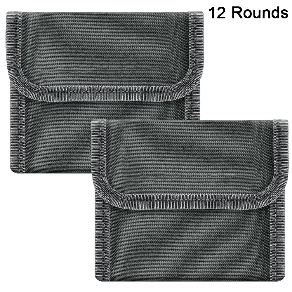 12/14 Rounds Tactical Rifle Ammo Pouch Buttstock Shell Holder Cartridge Carrier Utility Bullet Bandolier Carrier for .223/.30Cal