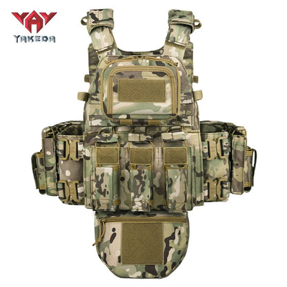 YAKEDA 8280 Multifunctional Full Protection Tactical Vest Snake Buckle Quick Release Outdoor Camouflage Tactical Vests