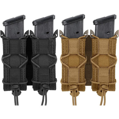 .45 9mm Double Magazine Pouch  for Airsoft AR15 AR10 M4 M16 Tactical Molle Double-Layer Mag Pouches Universal Cartridge Holder