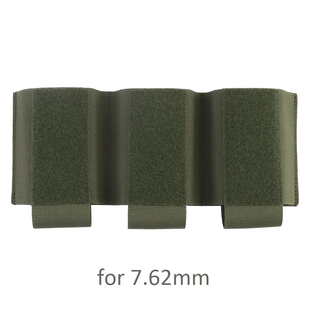 Camo 5.56/7.62 Triple Mag Pouch Elastic Hook and Loop Tactical Triple Magazine Pouch