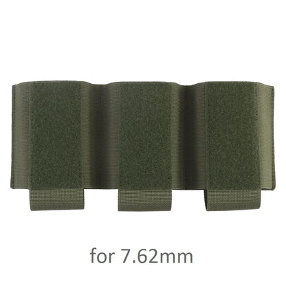 Camo 5.56/7.62 Triple Mag Pouch Elastic Hook and Loop Tactical Triple Magazine Pouch