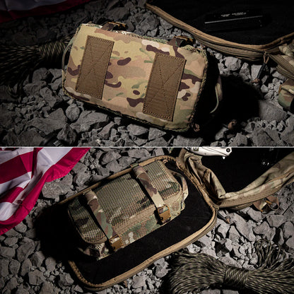 KRYDEX Tactical 3PCS Modular Mesh Pouch Set Outdoor Backpack Organizer Travel Suitcase Storage Bag Packing Cubes Hunting Gear