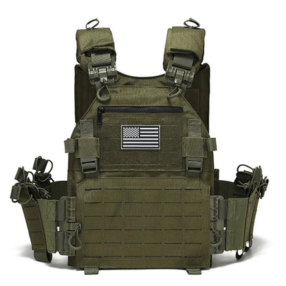 VL Quick release hunting vest with chest zipper anti-theft bag MOLLE modular expansion breathable elastic vest
