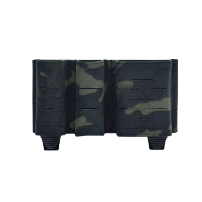 QX Tactical 2+1 Magazine Pouch 5.56 9mm Combo Mag Carrier Laser Cut MOLLE Pouch Elastic Kydex Style Holder Airsoft Gear