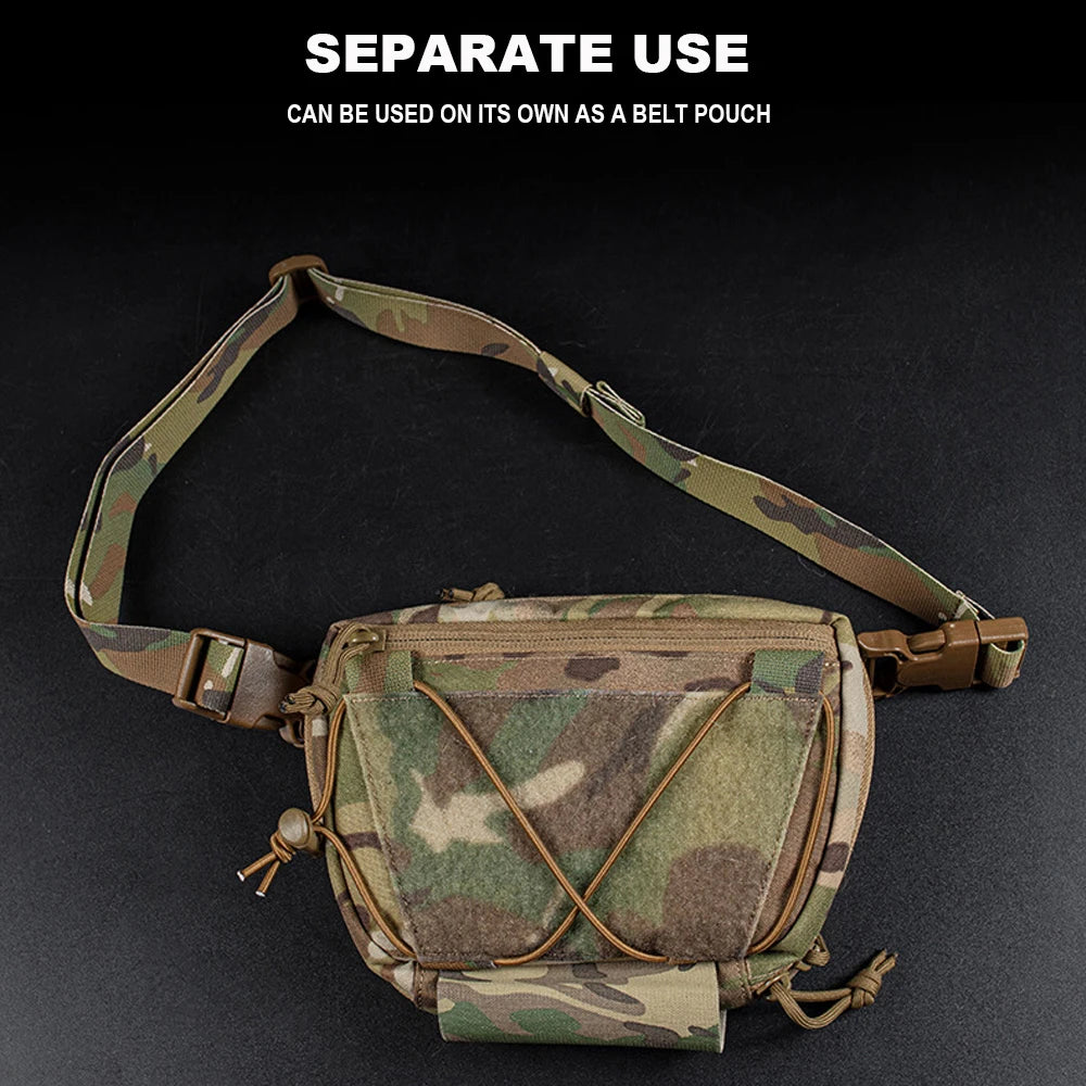 Tactical Raid Drop Down Pouch Detachable Militar Hunting Vest Abdominal Dump Drop Pouch Fanny Pack ARC Vest/Chest Rig Accessory