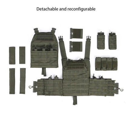 Camouflage Hunting Vest Quick Ssssassembly Waist Shoulder Accessory Pouches Hidden Triple Equipment Bag Outdoor Outdoor Vest
