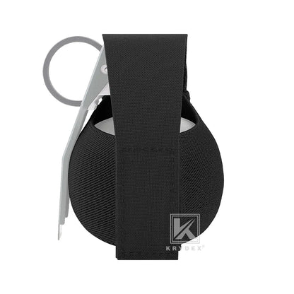 KRYDEX Tactical Elastic Frag Grenade Pouch, Waist Belt Bag, Small MOLLE Pouch Combat Hunting Outdoor Vest Belt Accessories