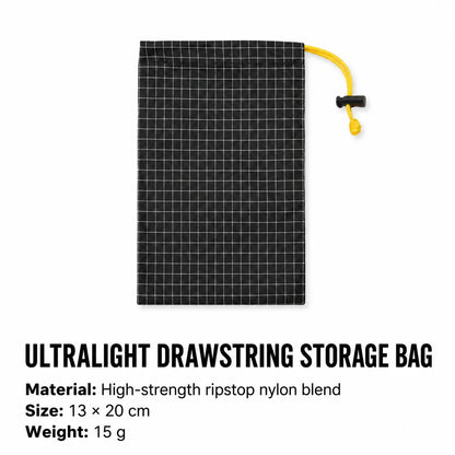 Ultralight Dyneema Ripstop Drawstring Bag Portable Outdoor Storage Pouch Camping Hiking Fishing Gear Organizer Accessories Bag