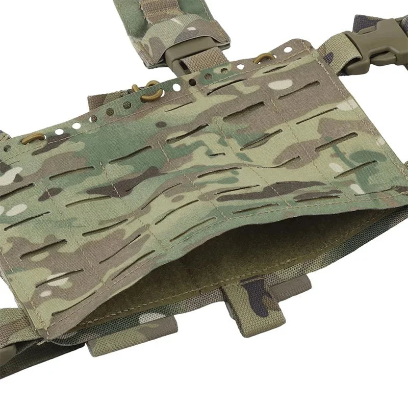 Modular Alpha 34 Split‑Front Chest Rig Quick Release Laser Cut Panels Adjustable Tactical Harness For Airsoft CS Game Hunting