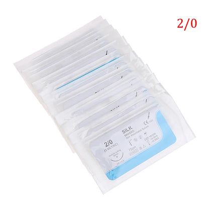 10Pcs 75cm 2/0 3/0 4/0 Medical Surgical Suture Nylon Silk Polypropylene Polyester Monofilament Thread Suture Teaching Exercises