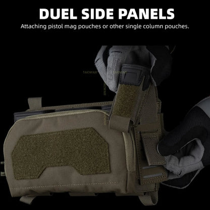 Multi-Caliber Triple Mag Pouch with 9mm Single Mag Pouch & Admin Pouch, Front Placard for K19/KZ/LV119/FCV5 Plate Carrier