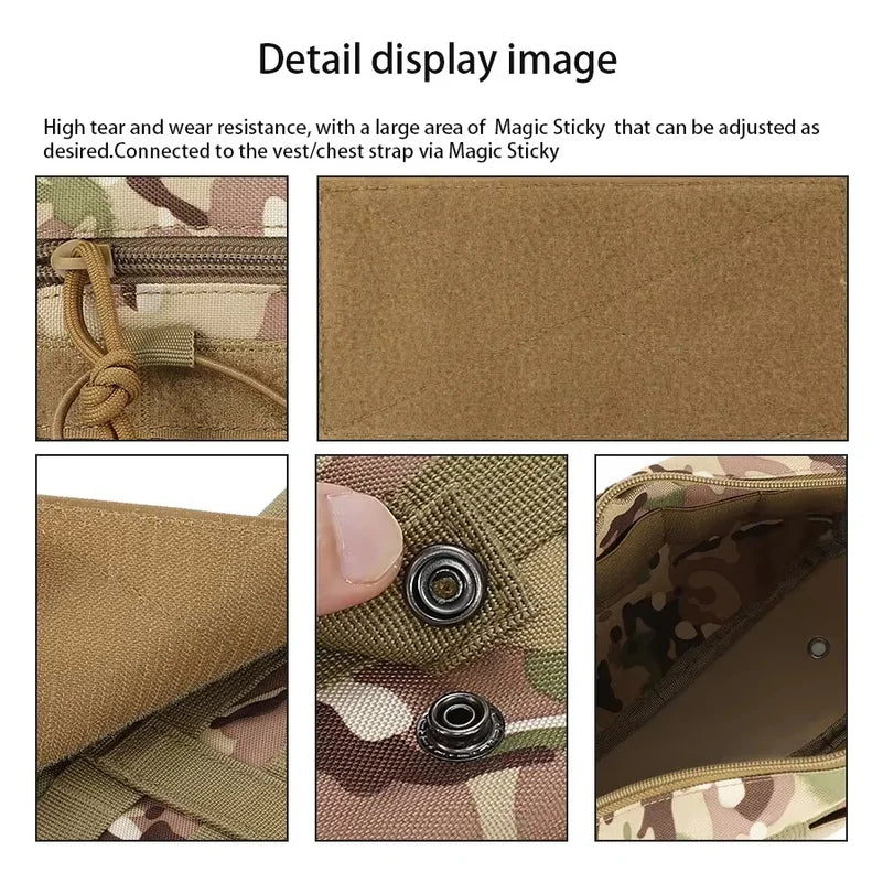Tactical Magic Hook&Loop Expansion Accessory Pack Multi Functional EDC Storage Misc Bag MOLLE Pouch for Chest Rig Hunting