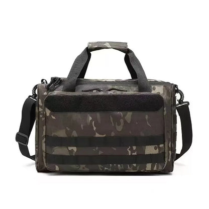 Larger Tactical Pistol Bag Gun Storage Bags with Magazine Pouch & MOLLE System, Adjustable Strap for Range Shooting & Hunting
