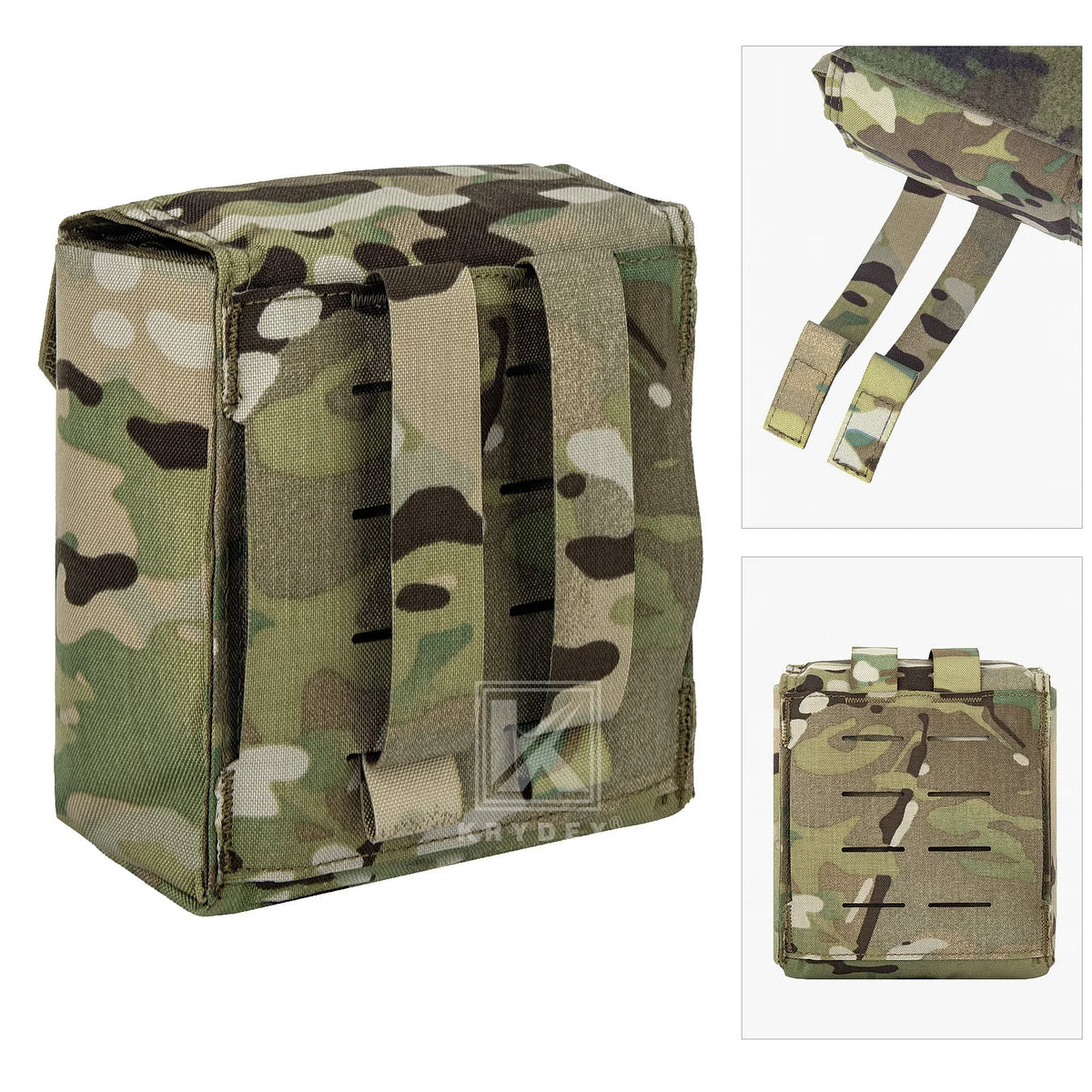 KRYDEX Tactical Night Vision Pouch MOLLE NVG Bag with Padded Goggle Carrying Case For NVG14 NVG15