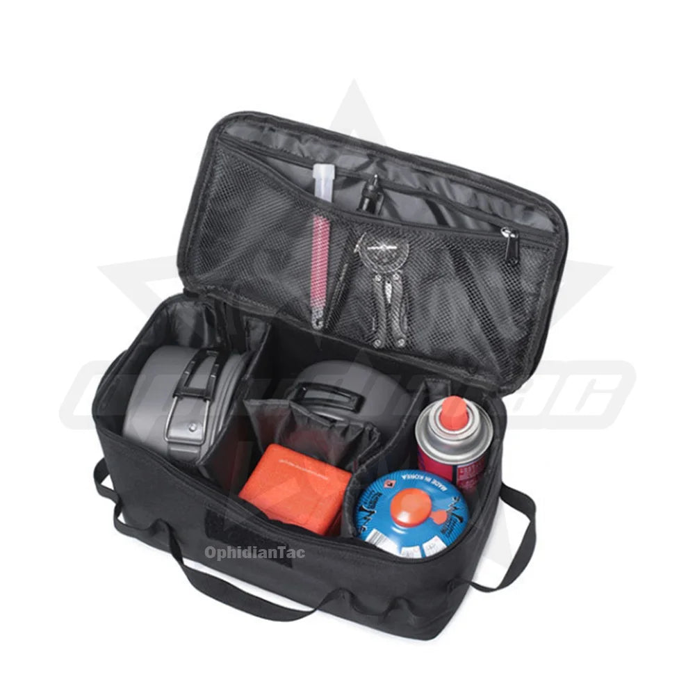 Outdoor camping picnic tableware storage bag handbag multifunctional foldable portable tool storage bag