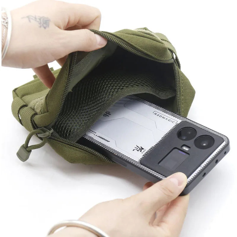Tactical EDC Pouch Tool Storage Kit Molle Waist Bag Medical Outdoor First Aid Bag Hiking Hunting Accessories Bag With PVC Patche