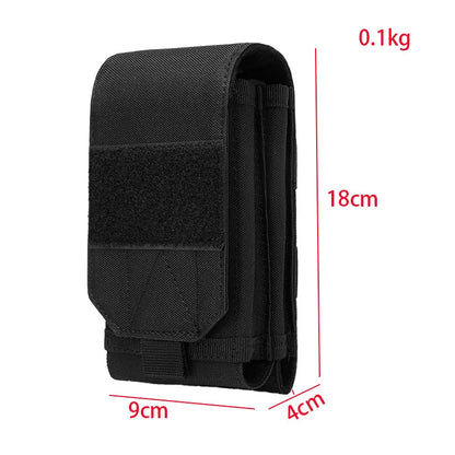 Tactical 7inch Waist Phone Pouch Double Molle Sytsem Cellephone Bag Outdoor Cigarette Pouch Key Outdoor Tool Accessory Bag