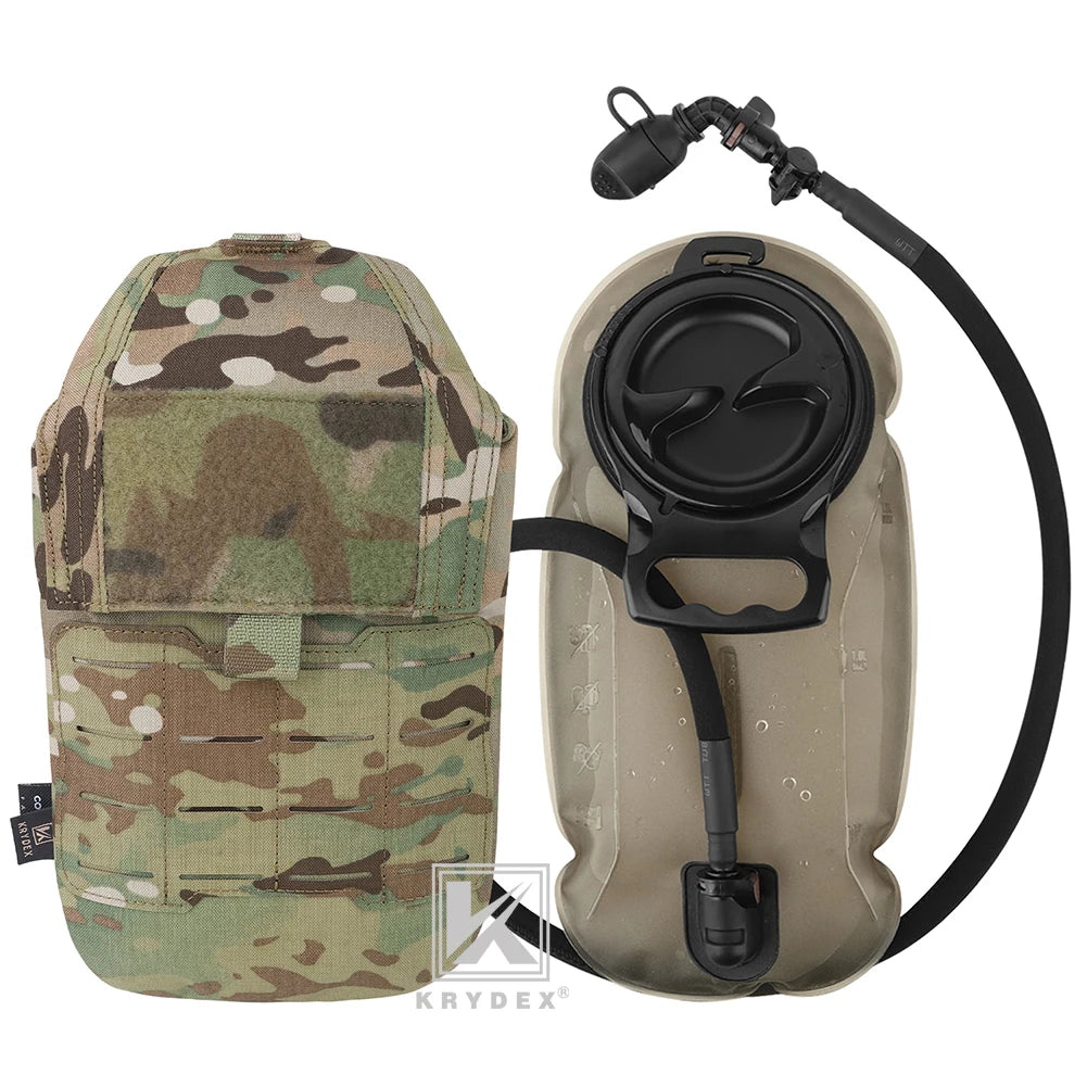 KRYDEX Tactical 1.5L Hydration Bladder Pouch Low Profile Hydra Carrier Pack MOLLE Water Bag Outdoor Hiking Travel Accessories